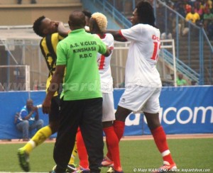 la tension a été vive lors du match V.Club contre DCMP le 23 juin 2013 à Kinshasa